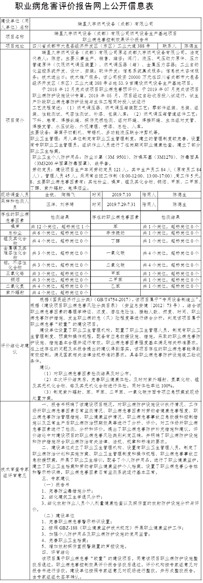 瑞星久宇燃氣設備（成都）有限公司燃氣設備生產基地項目職業病危害控制效果評價報告書.jpg