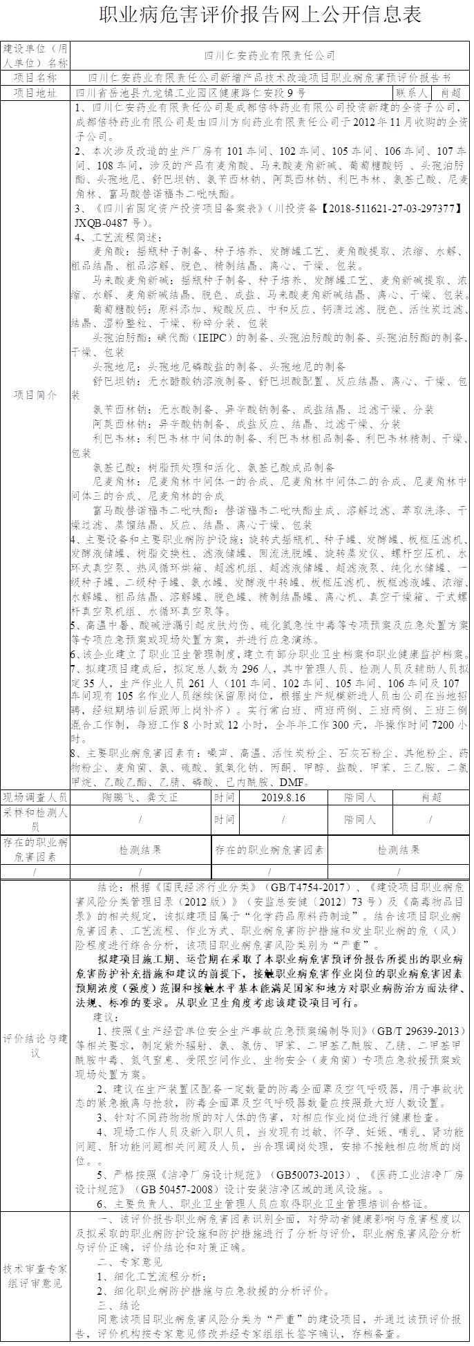 四川仁安藥業有限責任公司新增產品技術改造項目職業病危害預評價.jpg