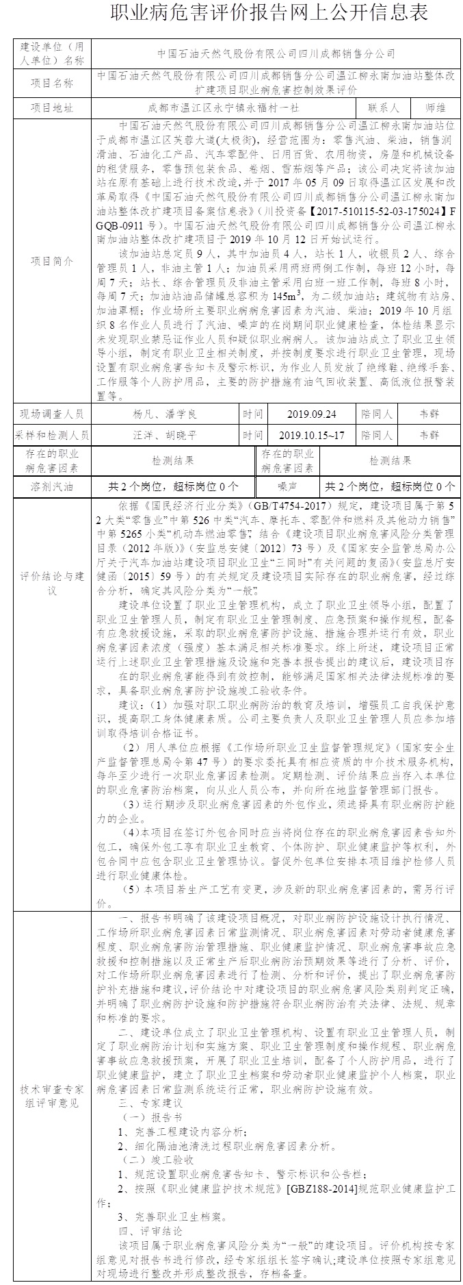 中國石油天然氣股份有限公司四川成都銷售分公司溫江柳永南加油站整體改擴建項目職業病危害控制效果評價.jpg