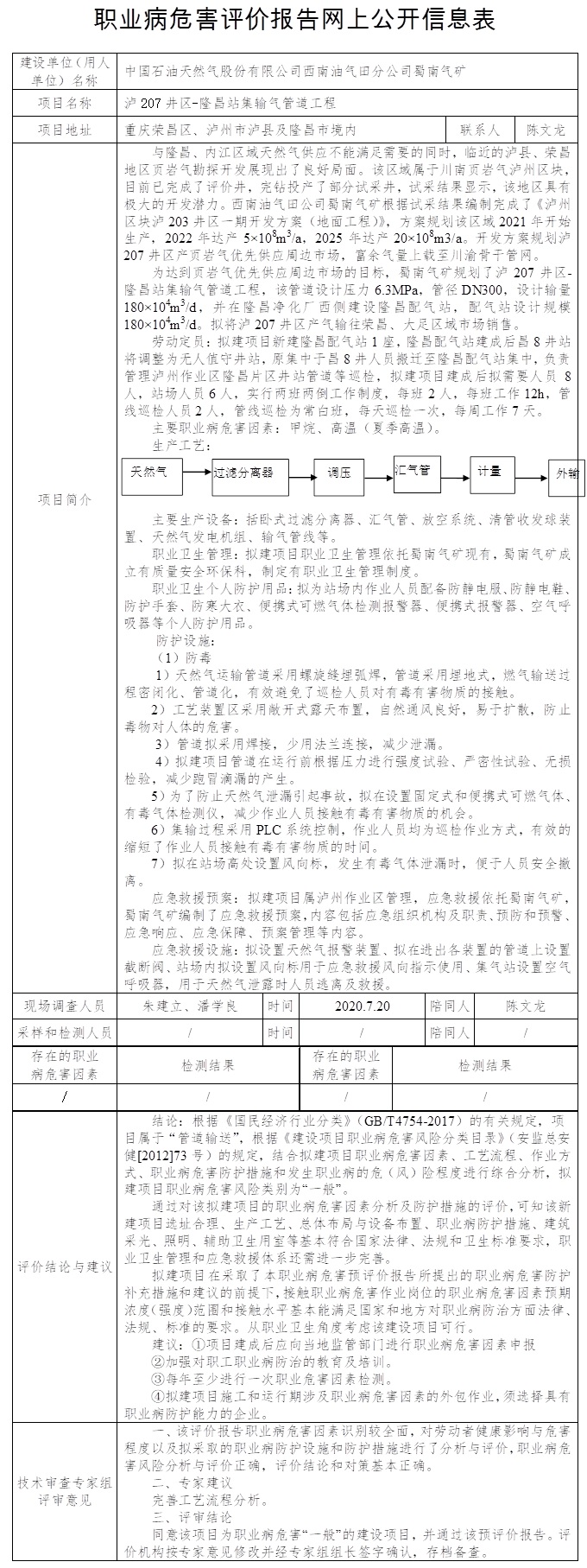 國(guó)石油天然氣股份有限公司西南油氣田分公司蜀南氣礦瀘207井區(qū)-隆昌站集輸氣管道工程安全評(píng)價(jià).jpg