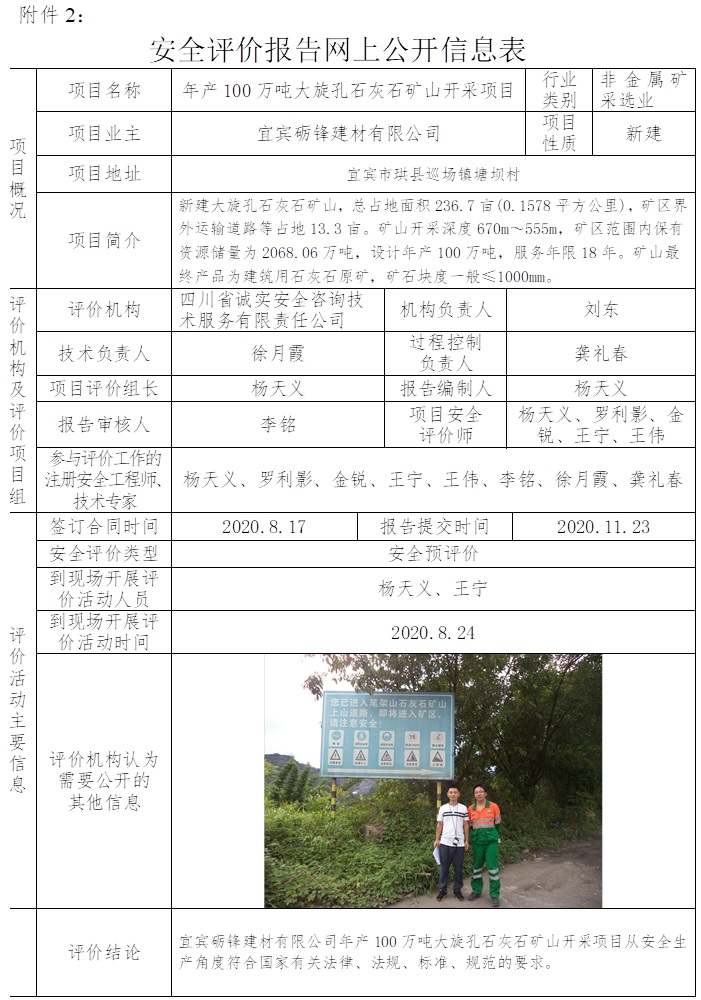 宜賓礪鋒建材有限公司年產100萬噸大旋孔石灰石礦山開采項目安全預評價.jpg