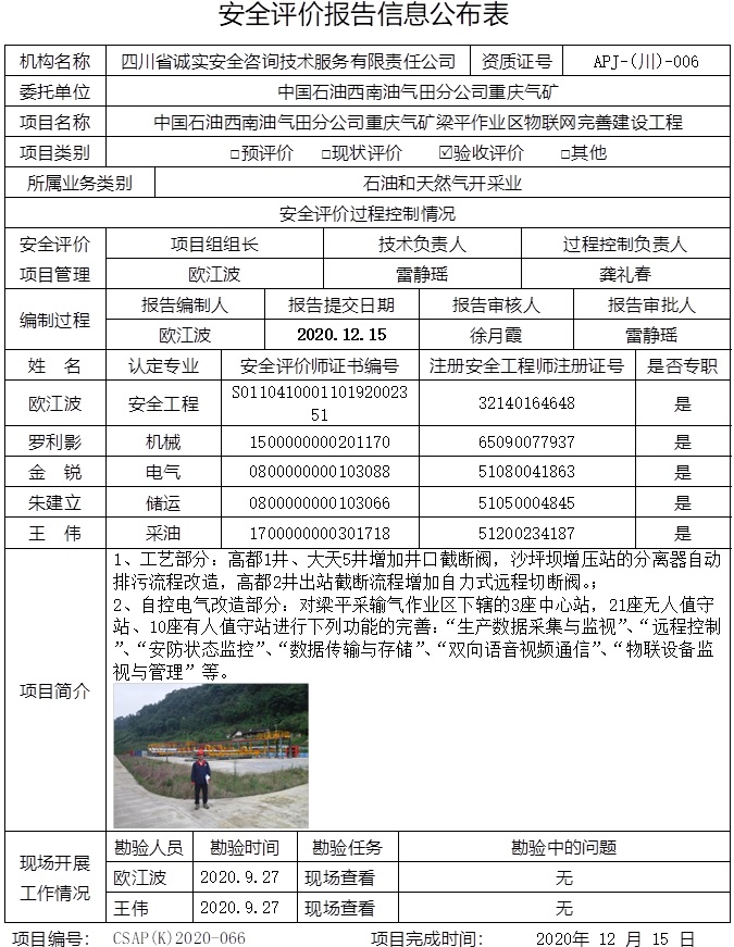 中國石油西南油氣田分公司重慶氣礦梁平作業區物聯網完善建設工程驗收評價.jpg
