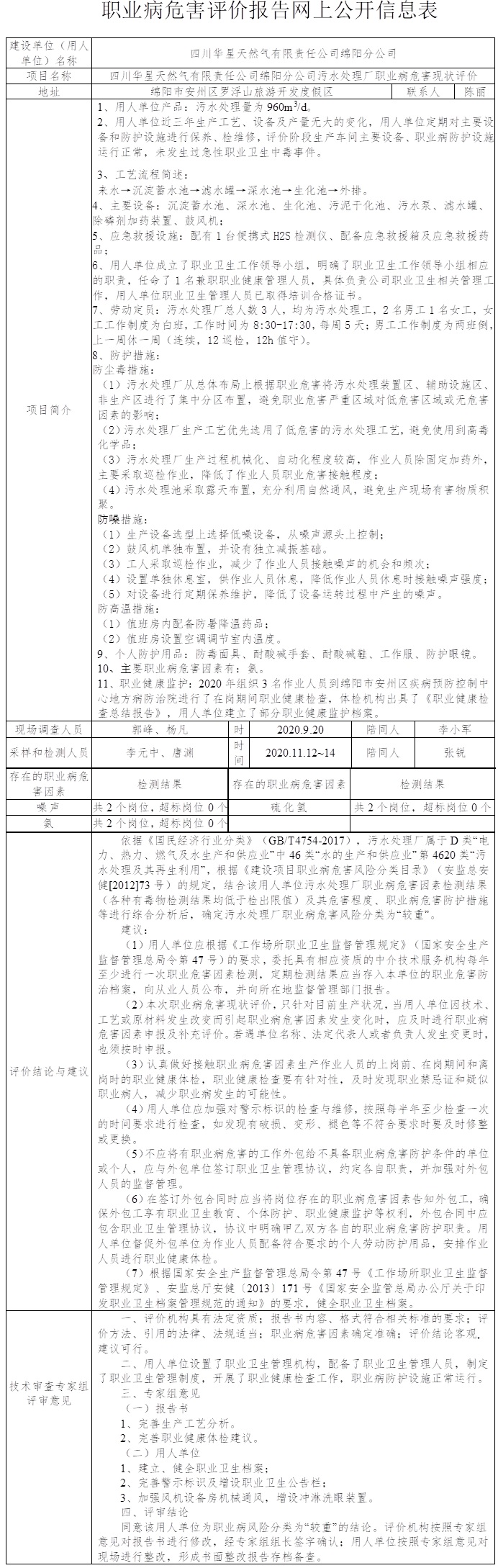 四川華星天然氣有限責任公司綿陽分公司污水處理廠職業(yè)病危害現(xiàn)狀評價.jpg