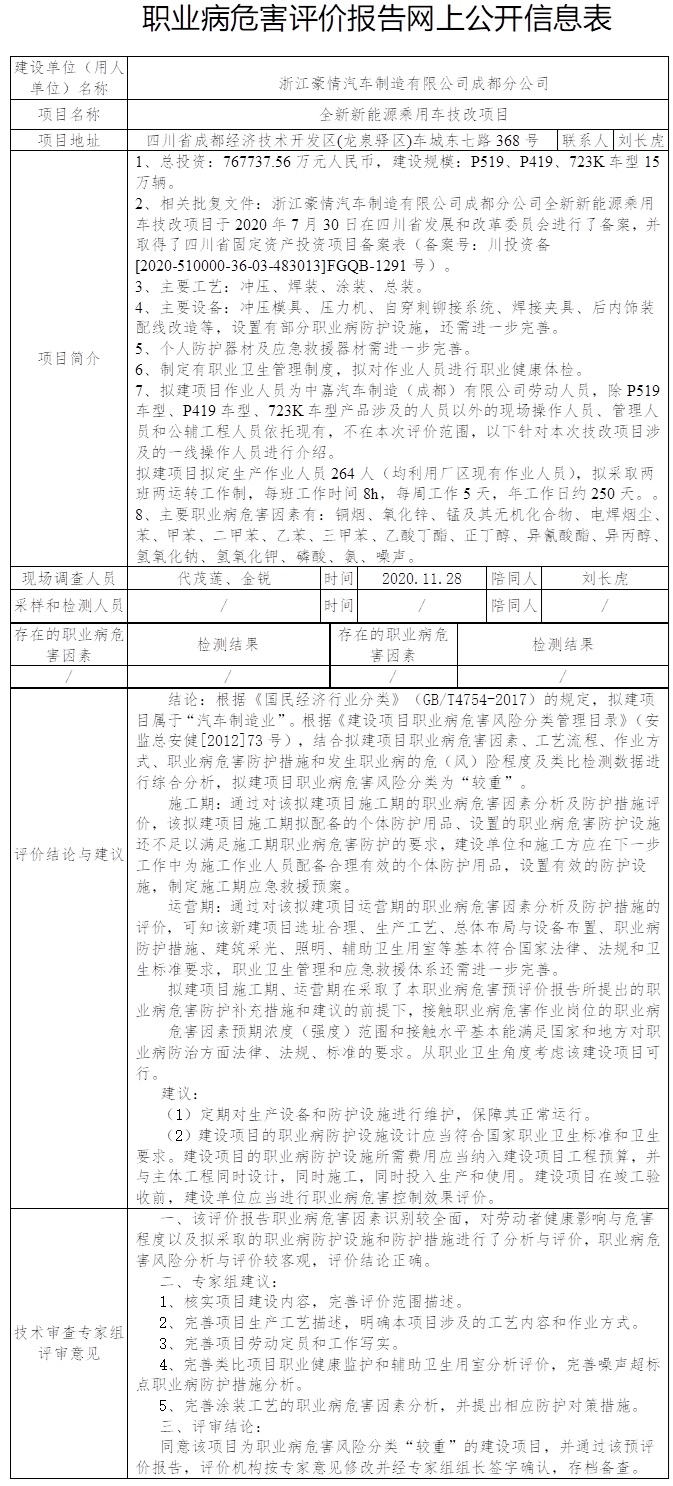 浙江豪情汽車制造有限公司成都分公司全新新能源乘用車技改項目職業病危害預評價.jpg