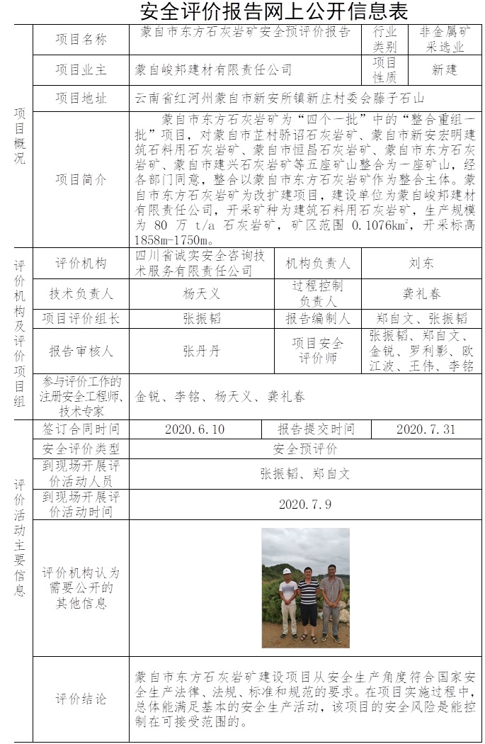 蒙自市東方石灰巖礦安全預評價.jpg