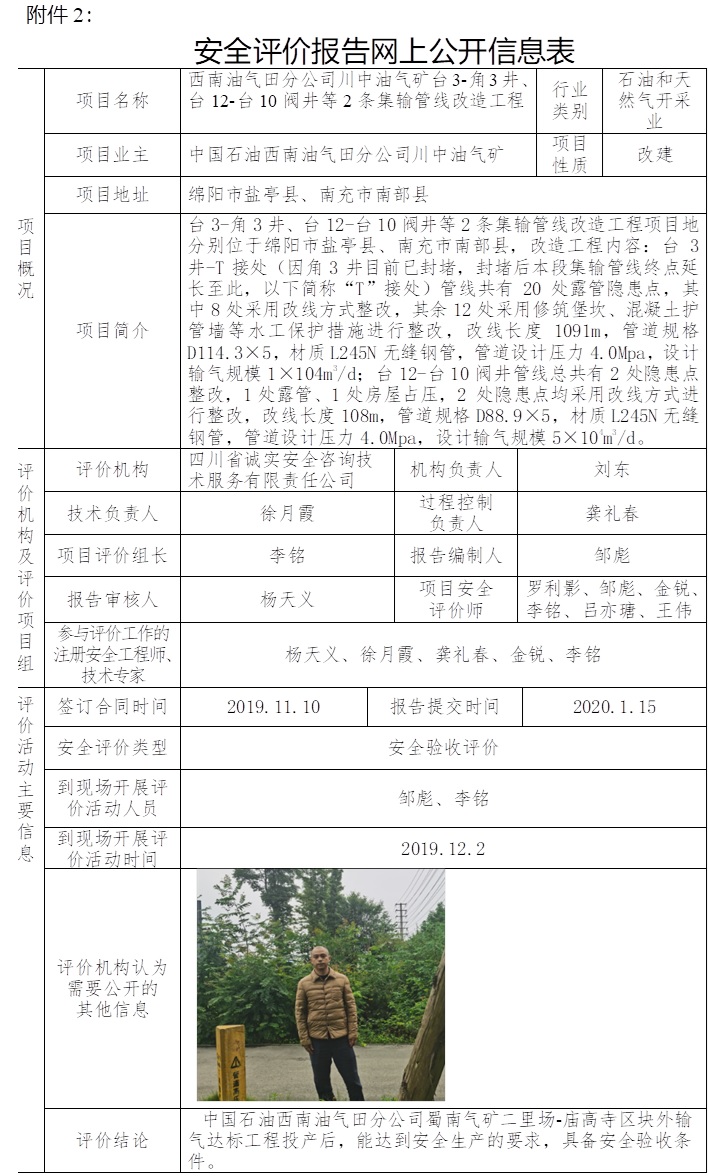 中國石油西南油氣田分公司川中油氣礦西南油氣田分公司川中油氣礦臺3-角3井、臺12-臺10閥井等2條集輸管線改造工程安全驗收評價.jpg