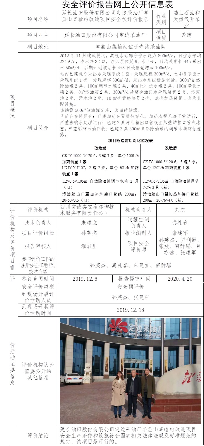 延長油田股份有限公司定邊采油廠羊羔山集輸站改造項目安全預(yù)評價.jpg