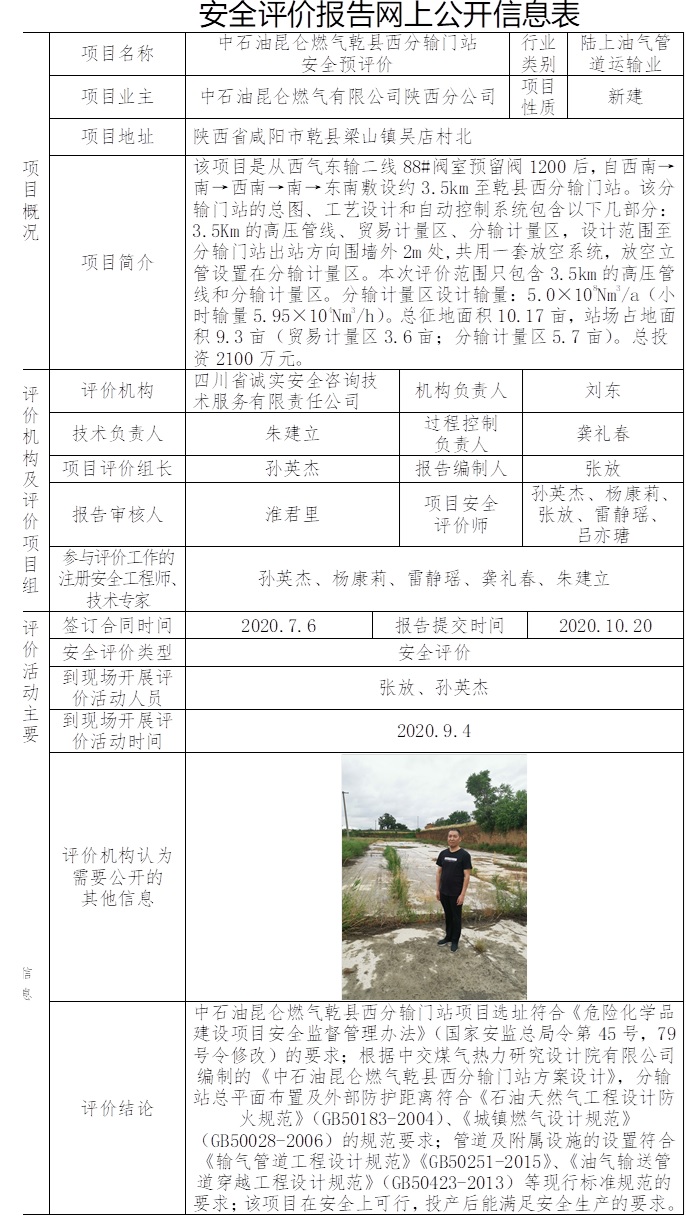中石油昆侖燃氣乾縣西分輸門站安全預評價.jpg