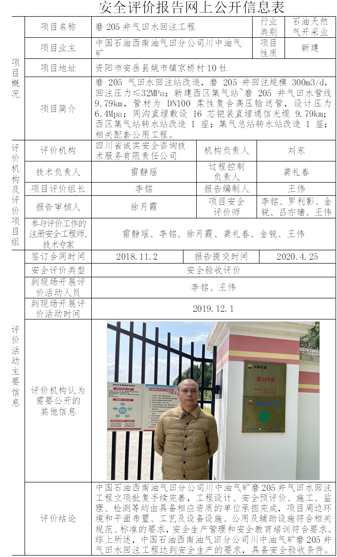 中國(guó)石油西南油氣田分公司川中油氣礦磨205井氣田水回注工程安全驗(yàn)收評(píng)價(jià).jpg