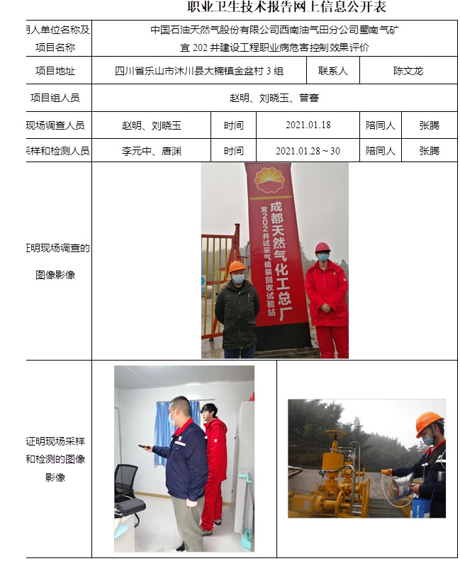 中國石油天然氣股份有限公司西南油氣田分公司蜀南氣礦宜202井建設工程職業(yè)病危害控制效果評價.jpg