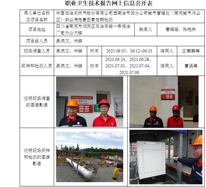 中國石油天然氣股份有限公司西南油氣田分公司輸氣管理處（南充輸氣作業區）職業病危害因素定期檢測.jpg