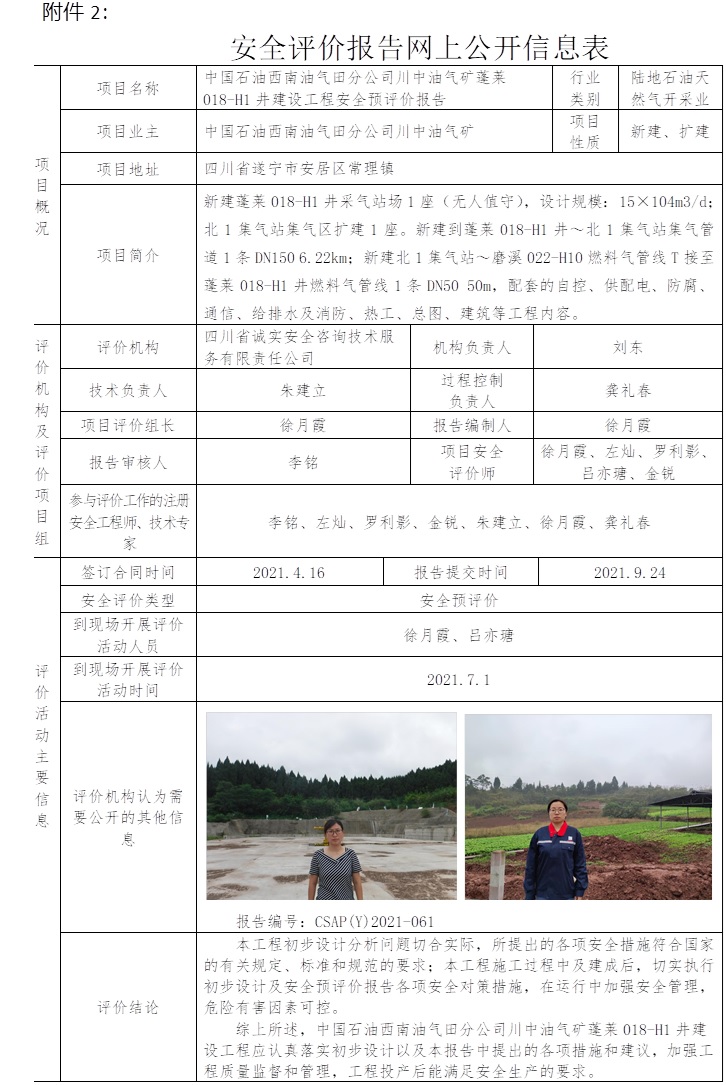 中國石油西南油氣田分公司川中油氣礦蓬萊018-H1井建設工程安全預評價.jpg