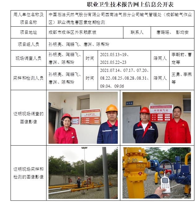 中國石油天然氣股份有限公司西南油氣田分公司輸氣管理處（成都輸氣作業區）職業病危害因素定期檢測.jpg