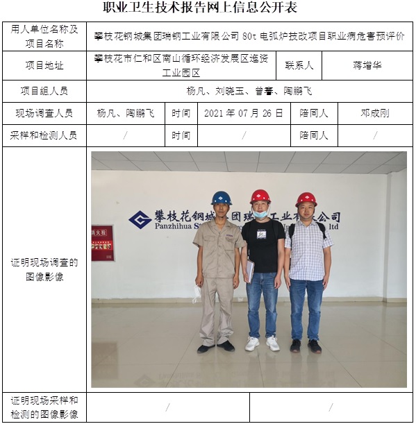 攀枝花鋼城集團瑞鋼工業有限公司80t電弧爐技改項目職業病危害預評價.jpg
