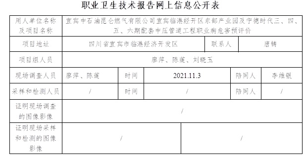 宜賓中石油昆侖燃氣有限公司宜賓臨港經開區東部產業園及寧德時代三、四、五、六期配套中壓管道工程職業病危害預評價.jpg