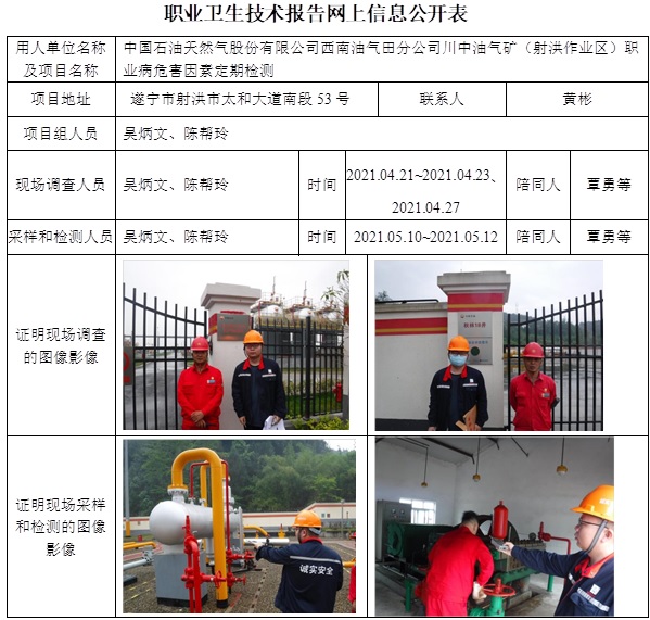 中國石油天然氣股份有限公司西南油氣田分公司川中油氣礦（射洪作業區）職業病危害因素定期檢測報告.jpg