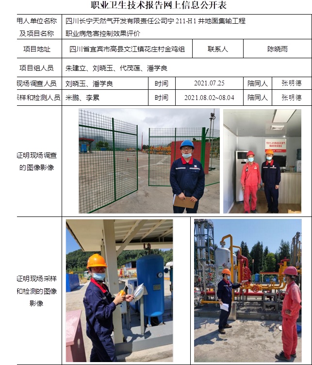 四川長寧天然氣開發有限責任公司寧211-H1井地面集輸工程職業病危害控制效果評價.jpg