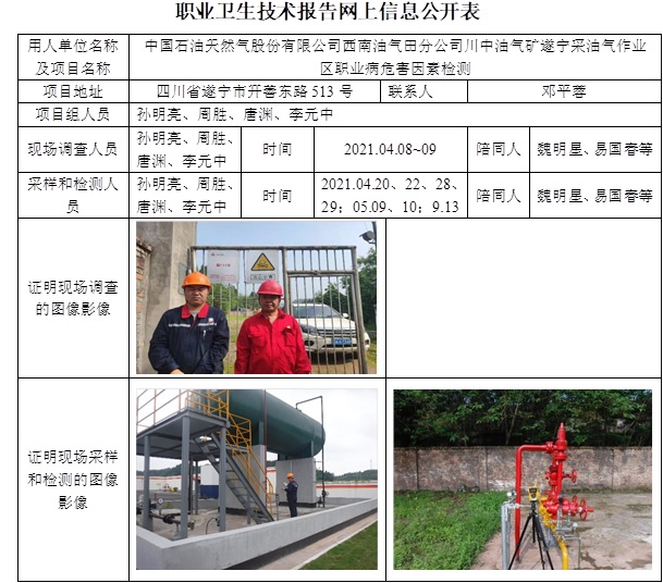 中國石油天然氣股份有限公司西南油氣田分公司川中油氣礦遂寧采油氣作業區職業病危害因素檢測.jpg