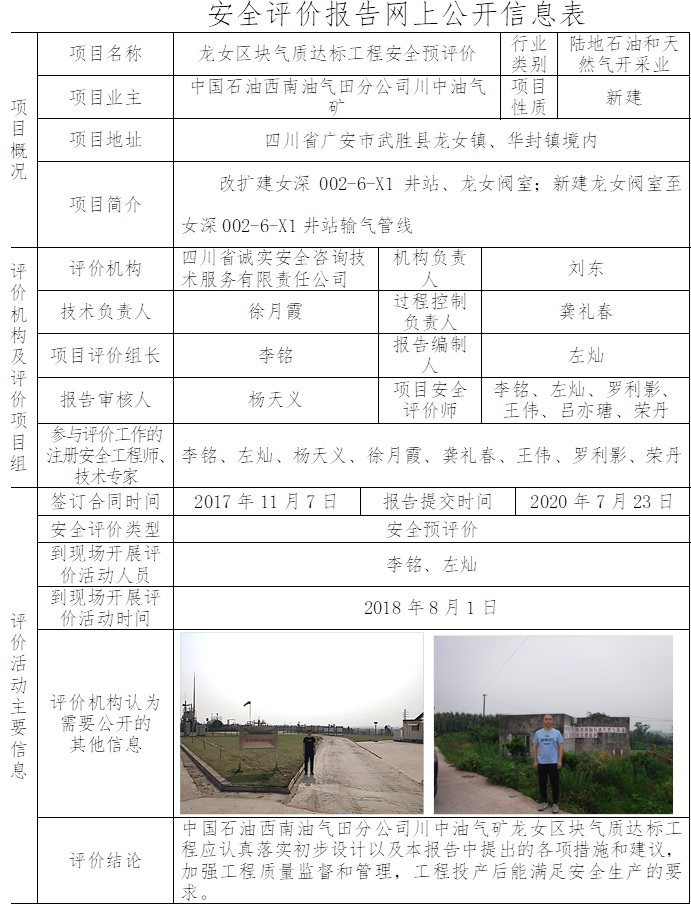 中國石油西南油氣田分公司川中油氣礦龍女區(qū)塊氣質(zhì)達標工程安全預評價.jpg
