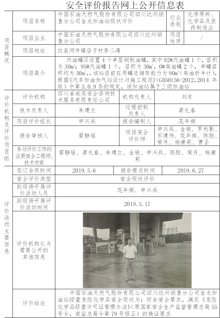 中國石油天然氣股份有限公司四川達(dá)州銷售分公司金龍加油站安全現(xiàn)狀評(píng)價(jià).jpg