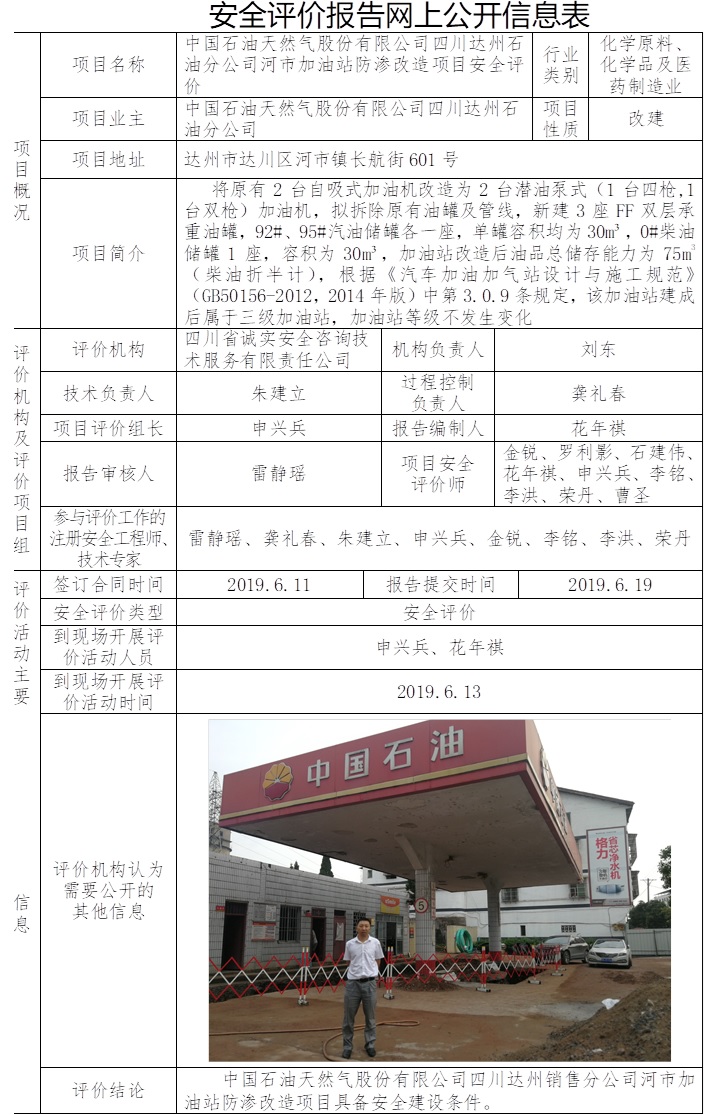 中國石油天然氣股份有限公司四川達州石油分公司河市加油站防滲改造項目安全評價.jpg