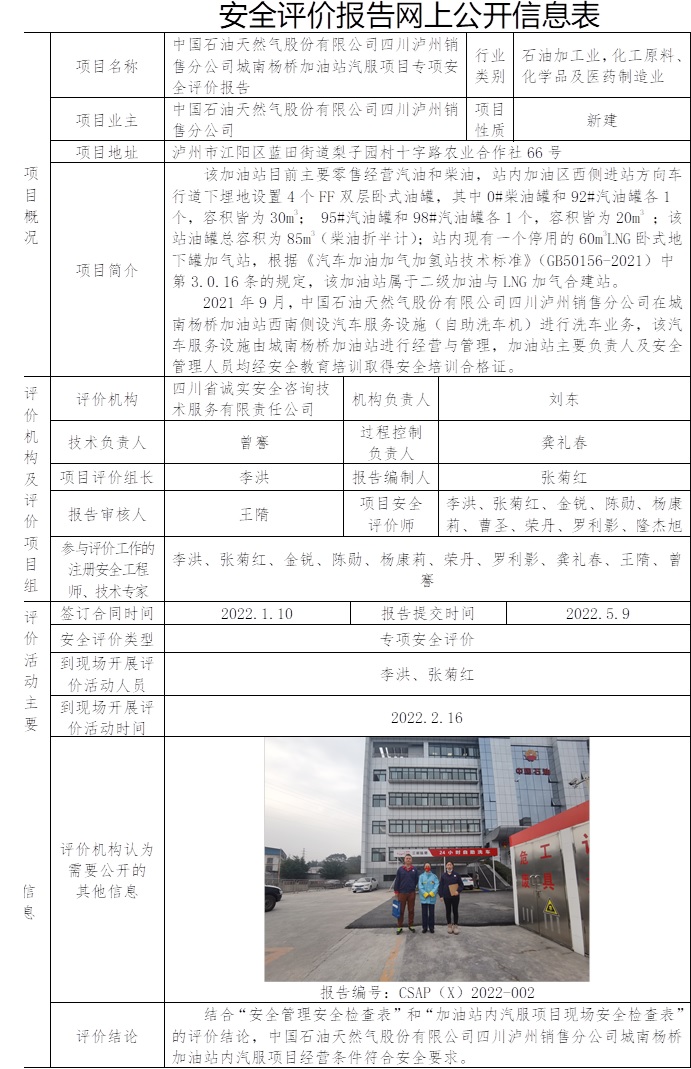 中國石油天然氣股份有限公司四川瀘州銷售分公司城南楊橋加油站汽服項目專項安全評價.jpg