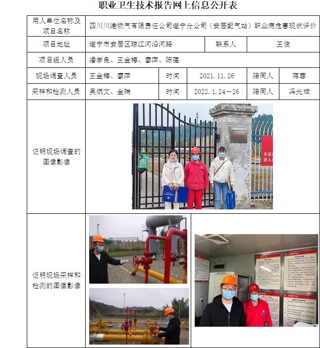 四川川港燃氣有限責任公司遂寧分公司（安居配氣站）職業病危害現狀評價.jpg