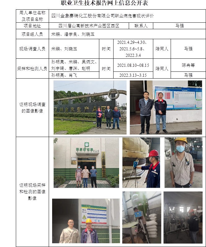 四川金象賽瑞化工股份有限公司職業病危害現狀評價.jpg