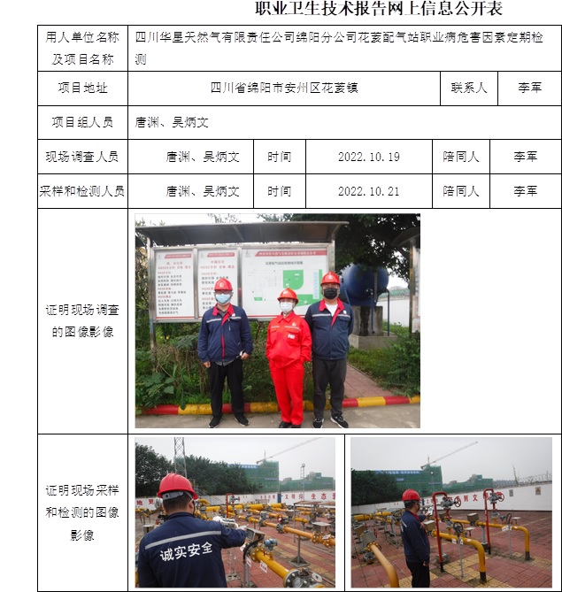 四川華星天然氣有限責(zé)任公司綿陽分公司花荄配氣站職業(yè)病危害因素定期檢測.jpg