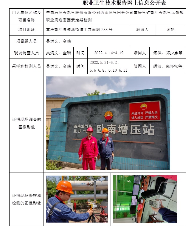 中國(guó)石油天然氣股份有限公司西南油氣田分公司重慶氣礦墊江天然氣運(yùn)銷(xiāo)部職業(yè)病危害因素定期檢測(cè).jpg