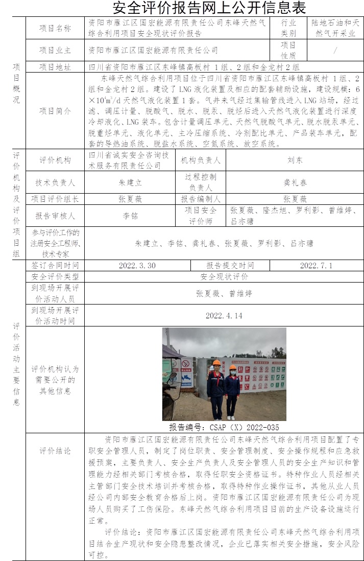 資陽市雁江區國宏能源有限責任公司東峰天然氣綜合利用項目安全現狀評價.jpg