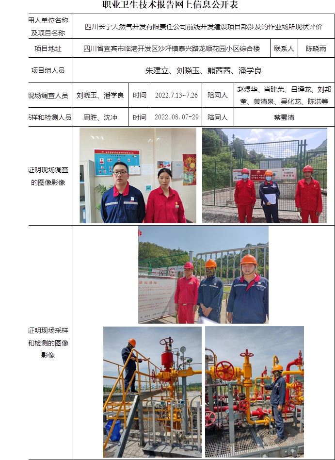 四川長寧天然氣開發有限責任公司前線開發建設項目部涉及的作業場所現狀評價.jpg