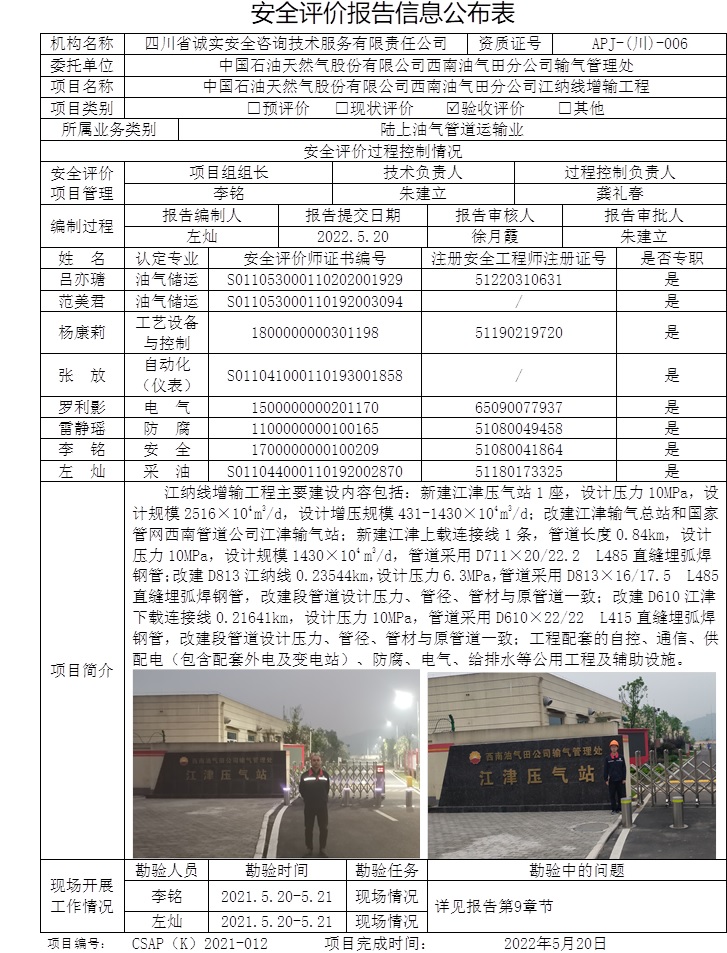 中國石油天然氣股份有限公司西南油氣田分公司江納線增輸工程驗收評價.jpg