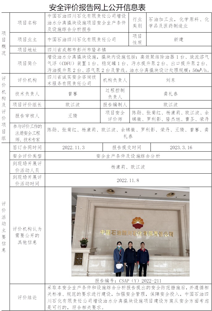 CSAP(Y)2022-211  中國石油四川石化有限責任公司增設油水分離撬塊設施項目安全生產條件及設施綜合分析報告.jpg