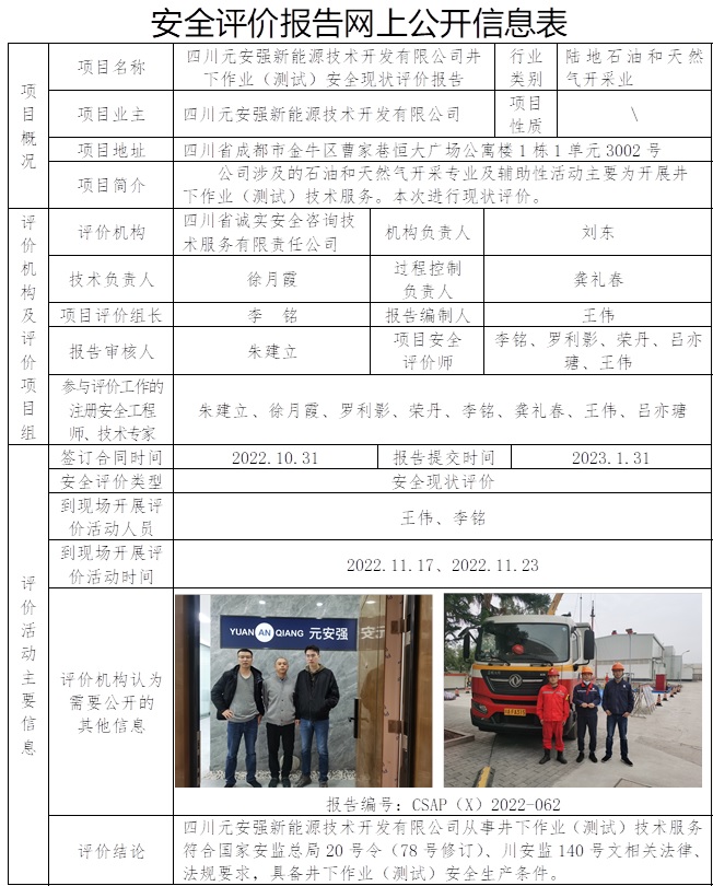 CSAP（X）2022-062四川元安強新能源技術開發有限公司井下作業（測試）安全現狀評價報告.jpg