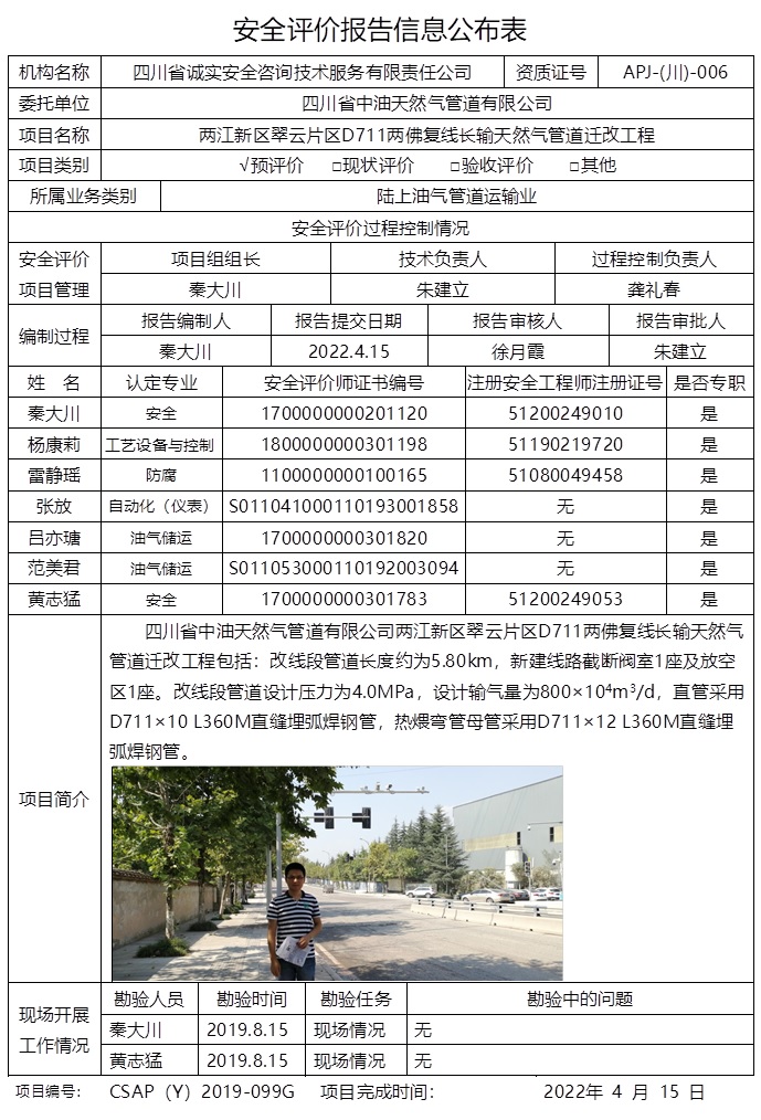 CSAP（Y）2019-099G 兩江新區翠云片區D711兩佛復線長輸天然氣管道遷改工程安全評價報告.jpg