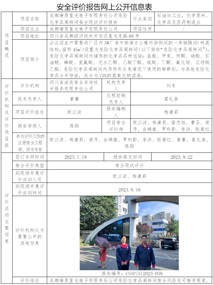 CSAP(X)2023-038 成都燎原星光電子有限責(zé)任公司危險(xiǎn)化學(xué)品周轉(zhuǎn)間安全現(xiàn)狀評(píng)價(jià)報(bào)告 .jpg