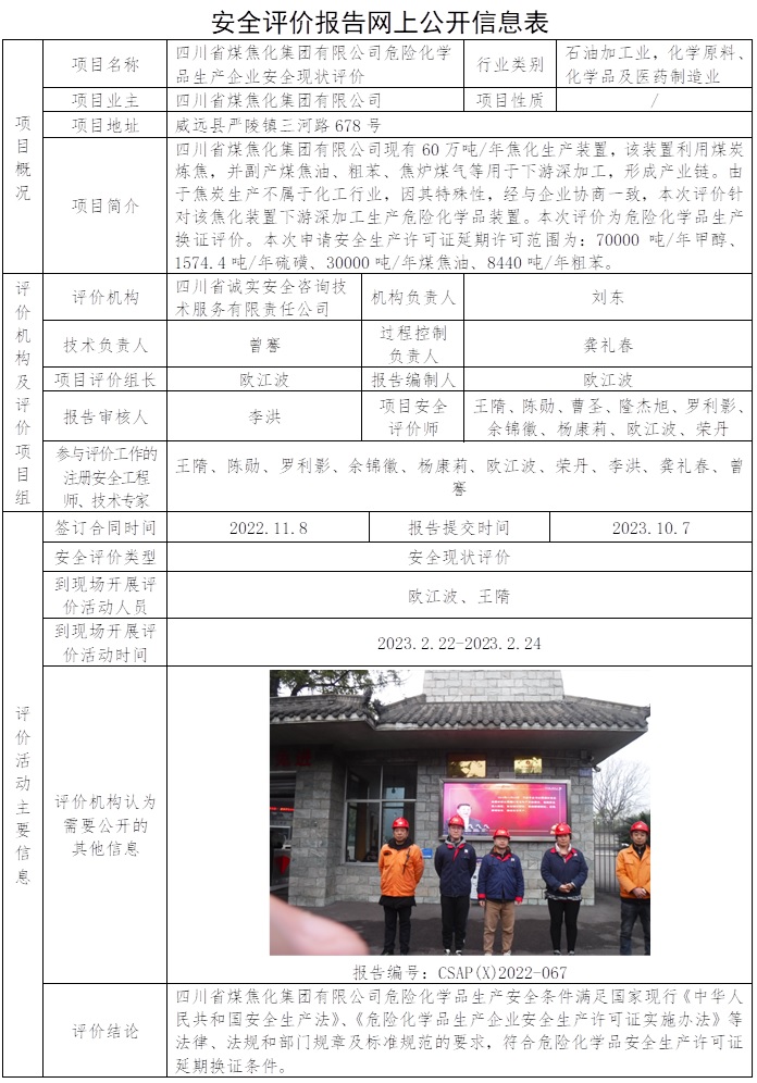 CSAP（X）2022-067 四川省煤焦化集團有限公司危險化學(xué)品生產(chǎn)企業(yè)安全現(xiàn)狀評價報告.jpg