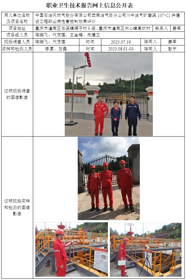 CSZP（K）2023-041 中國石油天然氣股份有限公司西南油氣田分公司川中油氣礦磨溪107-C1井建設工程職業病危害控制效果評價.jpg