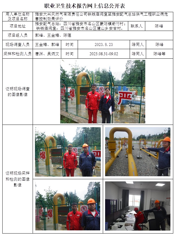 CSZP（K）2023-058  雅安大興天然氣有限責任公司鐵錢廟閥室至雅安配氣總站供氣工程-職業病危害控制效果評價（10月下旬）.jpg
