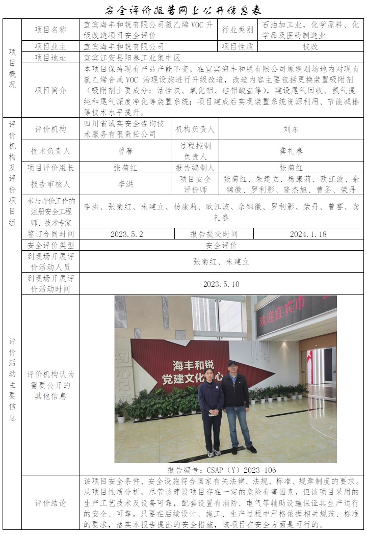 CSAP（Y）2023-106 宜賓海豐和銳有限公司氯乙烯VOC升級改造項目安全評價.jpg