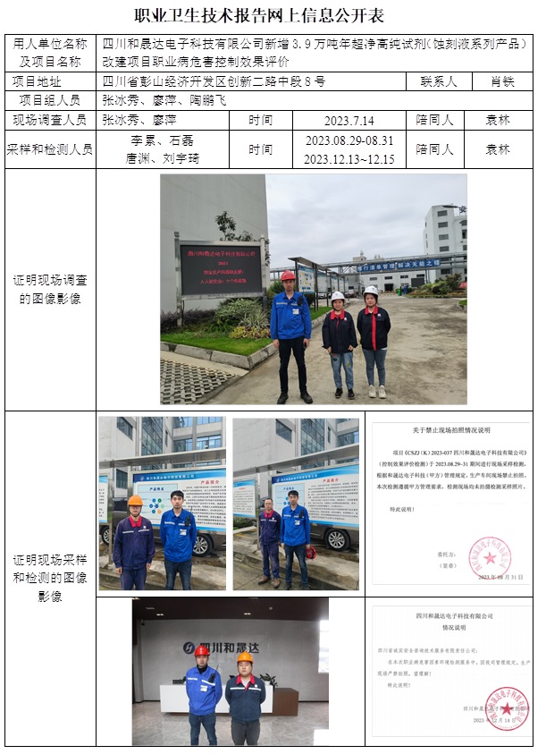 CSZP（K）2023-037 四川和晟達電子科技有限公司新增3.9萬噸年超凈高純試劑（蝕刻液系列產(chǎn)品）改建項目職業(yè)病危害控制效果評價.jpg