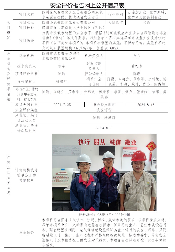 CSAP（Y）2024-146 四川金象賽瑞化工股份有限公司雙氧水裝置安全提升技改項目安全評價.jpg