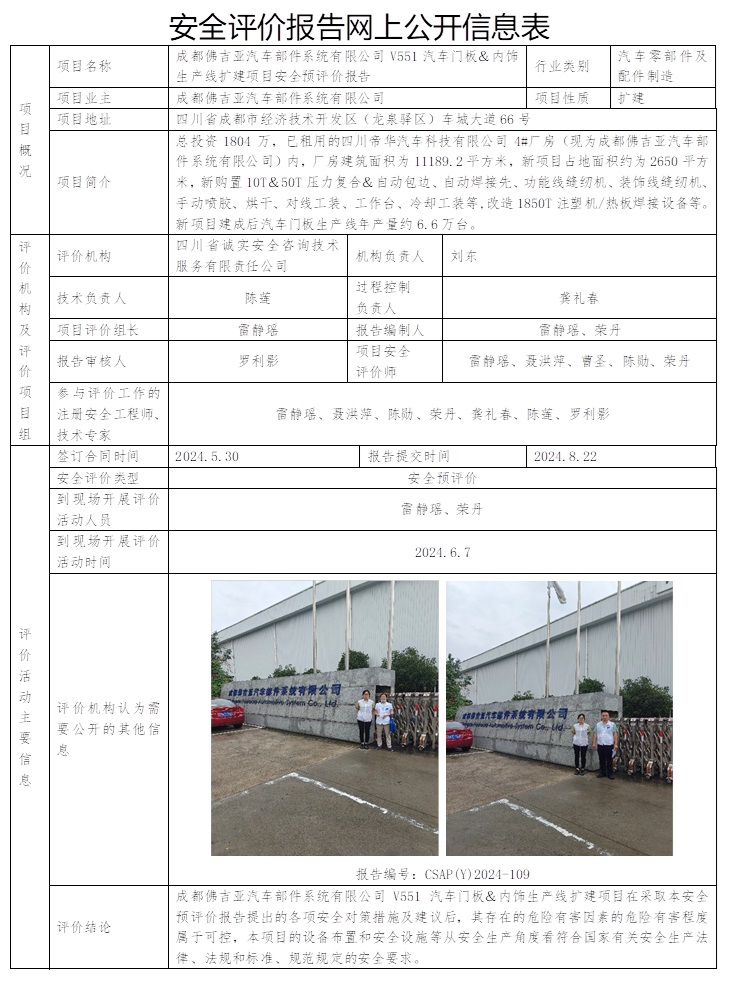 CSAP（Y）2024-109 成都佛吉亞汽車部件系統(tǒng)有限公司V551汽車門板＆內(nèi)飾生產(chǎn)線擴(kuò)建項(xiàng)目安全預(yù)評(píng)價(jià)報(bào)告.jpg