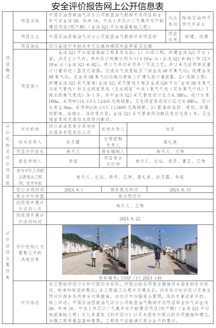 CSAP（Y）2024-148 中國石油西南油氣田分公司致密油氣勘探開發項目部金秋氣田金淺5H、秋林16、中淺1井區沙二氣藏開發產能建設項目(穩產期)（金淺521平臺地面集輸工程）安全預評價.jpg