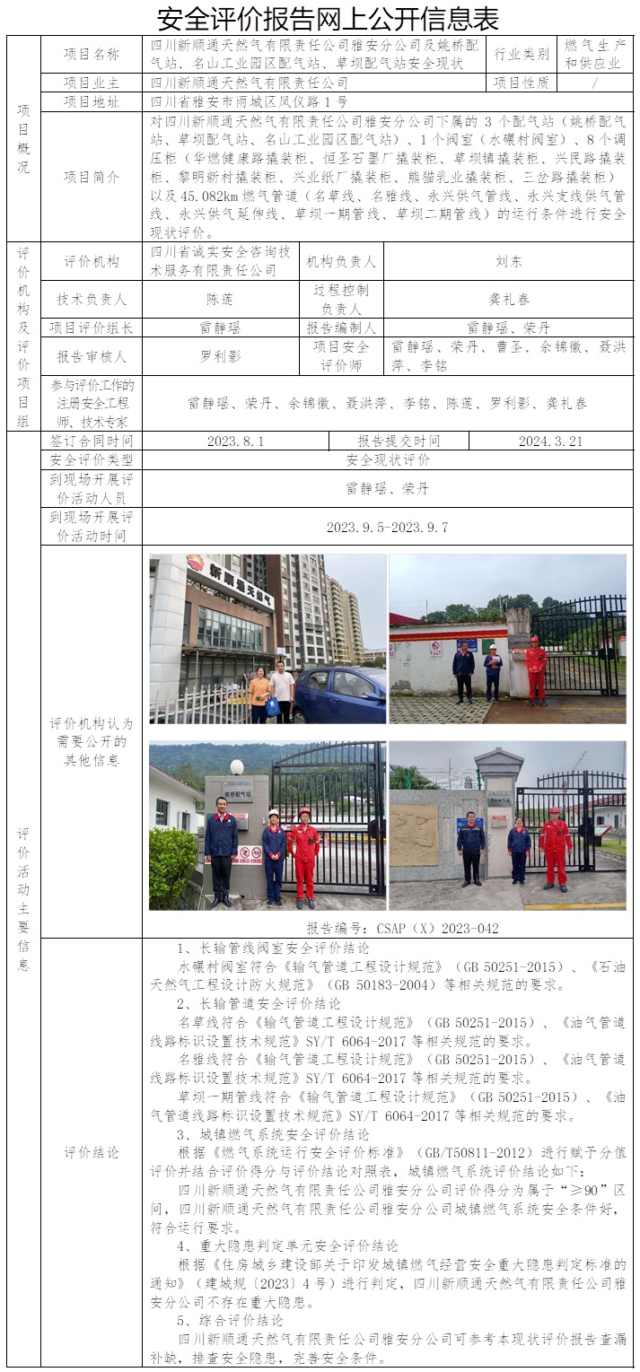 CSAP（X）2023-042 四川新順通天然氣有限責任公司雅安分公司及姚橋配氣站、名山工業園區配氣站、草壩配氣站安全現狀評價（24.3只在公司網站公示）.jpg