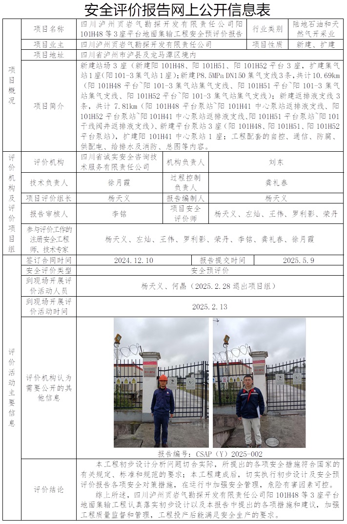 CSAP（Y）2025-002 四川瀘州頁巖氣勘探開發有限責任公司陽101H48等3座平臺地面集輸工程安全預評價報告.jpg