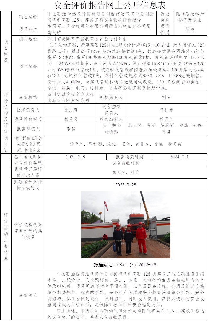 CSAP（K）2022-039中國石油天然氣股份有限公司西南油氣田分公司蜀南氣礦高石125井建設(shè)工程安全驗(yàn)收評價(jià)報(bào)告.jpg